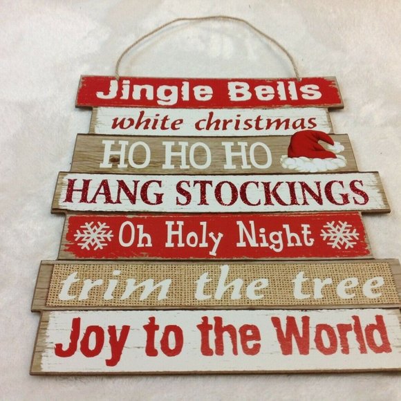 Rustic Farmhouse Jingle Bells Christmas Sign - Picture 2 of 2